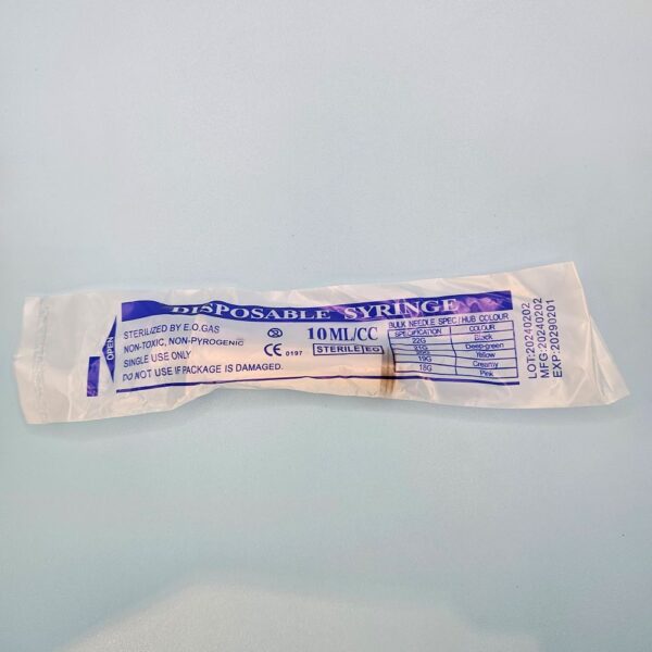 DISPOSABLE LUER SLIP SYRINGE 10mL (BOX OF 100) - Image 3