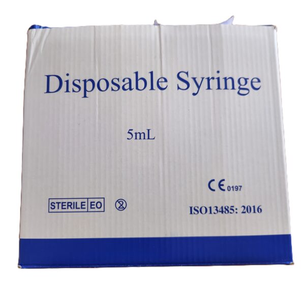 DISPOSABLE LUER SLIP SYRINGE 5mL (BOX OF 100)