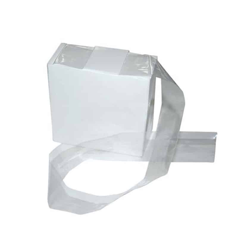 AI Gun Sanitary Sheaths 21" Long — Dispenser Box, Cattle Artificial Insemination 6 Close-up of the clear plastic AI gun sanitary sheath material