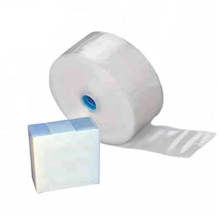 AI Gun Sanitary Sheaths 21" Long — Dispenser Box, Cattle Artificial Insemination 5 Roll of AI gun sanitary sheaths with a clear sheath partly unrolled