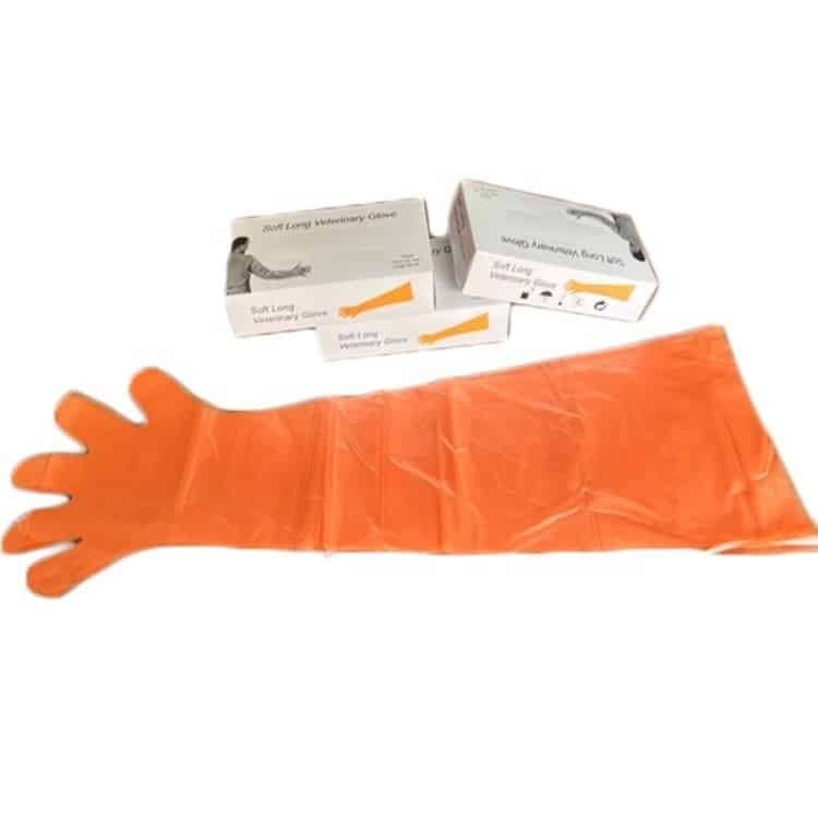 Long Veterinary AI Gloves — 90cm Disposable Shoulder-Length (Box of 100) 1 Long-veterinary-AI-gloves-90cm-orange-disposable-shoulder-length-box-of-100
